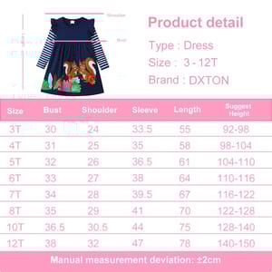 Charming Winter Dress for Girls with Squirrel Cartoon Design Charming Winter Dress for Girls with Squirrel Cartoon Design