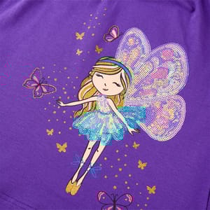 Charming Summer Casual Butterfly Sequined Dress for Little Girls