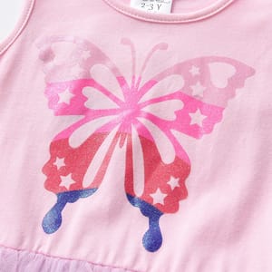 Girls Princess Tutu Dress with Butterfly Patchwork and Tulle Layers Girls Princess Tutu Dress with Butterfly Patchwork and Tulle Layers