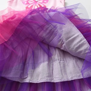 Girls Princess Tutu Dress with Butterfly Patchwork and Tulle Layers Girls Princess Tutu Dress with Butterfly Patchwork and Tulle Layers