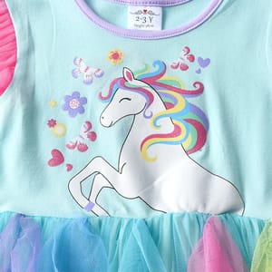 Magical Unicorn Princess Dress for Kids – Summer Party Style Magical Unicorn Princess Dress for Kids – Summer Party Style