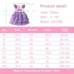 Charming Princess Tulle Dress for Girls with Heart Print
