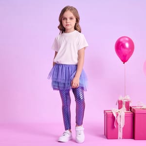 Toddler Girls' Leggings with Tulle Skirt for All Seasons Toddler Girls' Leggings with Tulle Skirt for All Seasons