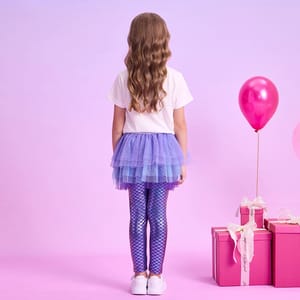 Toddler Girls' Leggings with Tulle Skirt for All Seasons Toddler Girls' Leggings with Tulle Skirt for All Seasons