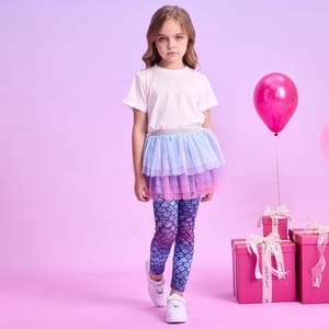 Girls Tulle Skirt Leggings – Ballet Dance & Party Outfit