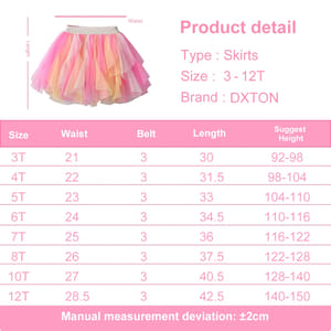 Toddler Girls Colorful Mesh Patchwork Tutu Skirt for Dance