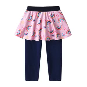 Adorable Girls' Mesh Skirt Leggings – Comfy & Stylish Outfit