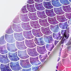 Mermaid-Themed Leggings for Girls, Comfortable Skinny Pants Mermaid-Themed Leggings for Girls, Comfortable Skinny Pants
