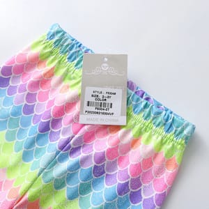 Adorable Mermaid Print Cotton Leggings for Girls – All-Season Comfort Adorable Mermaid Print Cotton Leggings for Girls – All-Season Comfort