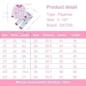 Adorable Unicorn Print Cotton Pajama Set for Girls