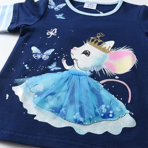 Adorable Cartoon Butterfly and Rabbit Pajama Set for Girls Adorable Cartoon Butterfly and Rabbit Pajama Set for Girls
