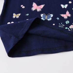 Autumn Winter Girls Cotton Butterfly Print Tops & Pants Set Autumn Winter Girls Cotton Butterfly Print Tops & Pants Set