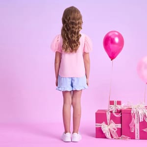 Fun and Comfortable Summer Clothing Set for Girls, T-Shirt & Shorts