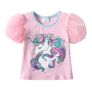 Fun and Comfortable Summer Clothing Set for Girls, T-Shirt & Shorts