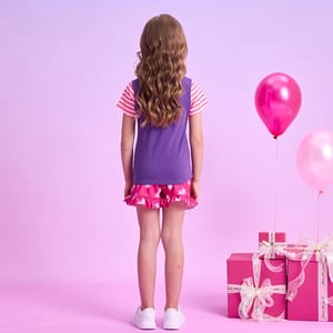 Unicorn Floral Summer Clothing Set for Girls, Casual 2-Piece Outfit Unicorn Floral Summer Clothing Set for Girls, Casual 2-Piece Outfit