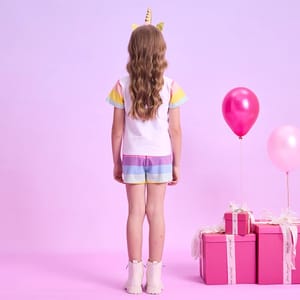 Adorable 2-Piece Summer Set for Girls with Unicorn Design