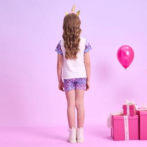Casual Summer Girls 2-Piece Floral Top and Shorts Casual Summer Girls 2-Piece Floral Top and Shorts
