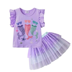 Charming Princess Clothing Set with Tutu Skirt for Girls Charming Princess Clothing Set with Tutu Skirt for Girls