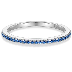 Dazzling 925 Sterling Silver Zirconia Stackable Ring for Women