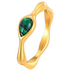 Exquisite Waterdrop Peacock Stone Ring for Women and Girls Tigrade - Women's Rings