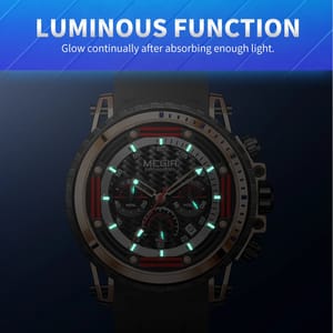 Men's Luxury Sports Chronograph Watch with Silicone Strap and Waterproof Features Men's Luxury Sports Chronograph Watch with Silicone Strap and Waterproof Features
