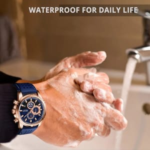 Luxury Business Watch for Men with Leather Strap and Waterproof Features