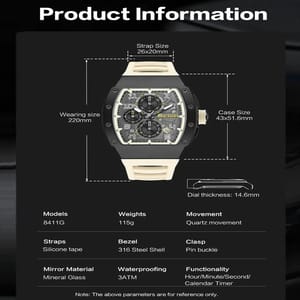 Luxury Quartz Sports Watch with Chronograph and Large Dial Luxury Quartz Sports Watch with Chronograph and Large Dial
