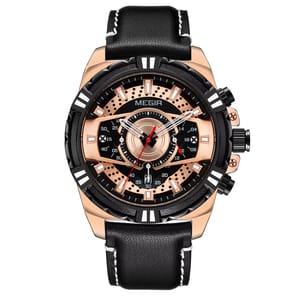 Luxury Men's Quartz Watch with Leather Strap and Luminous Features