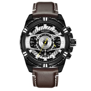 Luxury Men's Quartz Watch with Leather Strap and Luminous Features