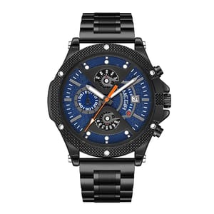 Stylish Chronograph Quartz Watch for Men with Luminous Dial
