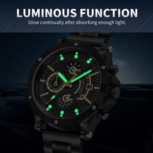Stylish Chronograph Quartz Watch for Men with Luminous Dial Stylish Chronograph Quartz Watch for Men with Luminous Dial