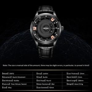 Stylish Sport Quartz Watch with Leather Strap and Large Dial Stylish Sport Quartz Watch with Leather Strap and Large Dial