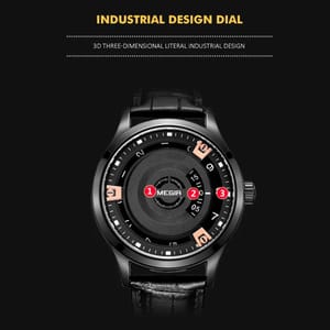 Stylish Sport Quartz Watch with Leather Strap and Large Dial Stylish Sport Quartz Watch with Leather Strap and Large Dial