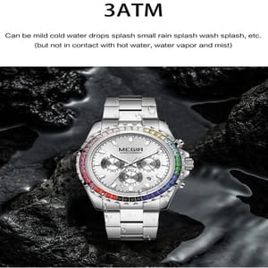 Men’s Luxury Quartz Watch with Diamonds and Chronograph Features Men’s Luxury Quartz Watch with Diamonds and Chronograph Features