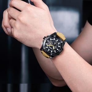 Men’s Chronograph Leather Strap Sports Watch with Calendar Men’s Chronograph Leather Strap Sports Watch with Calendar