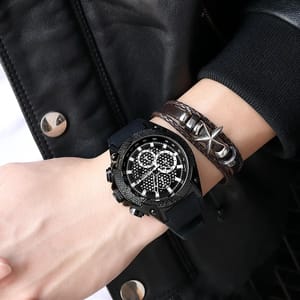 Bold Chronograph Sport Watch with Silicone Strap for Men Bold Chronograph Sport Watch with Silicone Strap for Men