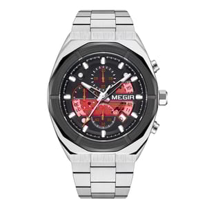 Men's Chronograph Quartz Business Watch with Stainless Steel Strap