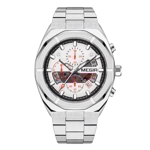 Men's Chronograph Quartz Business Watch with Stainless Steel Strap