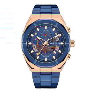 Men's Chronograph Quartz Business Watch with Stainless Steel Strap