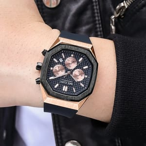 Stylish Chronograph Sport Watch with Silicone Strap for Men Stylish Chronograph Sport Watch with Silicone Strap for Men