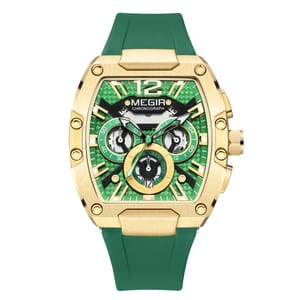 Men's Chronograph Sports Watch with Luminous Dial & Calendar