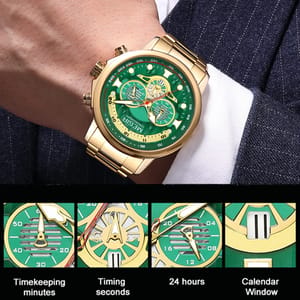 Luxury Men's Military Quartz Chronograph Stainless Steel Wristwatch Luxury Men's Military Quartz Chronograph Stainless Steel Wristwatch