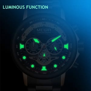 Luxury Men's Military Quartz Chronograph Stainless Steel Wristwatch Luxury Men's Military Quartz Chronograph Stainless Steel Wristwatch