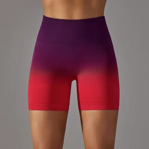 High Waist Gradient Seamless Yoga Shorts for Women Fitness