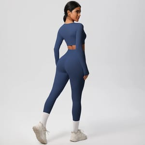 Seamless Stretchy Yoga Set with High Waist Leggings