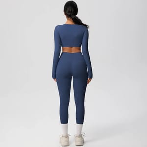 Seamless Stretchy Yoga Set with High Waist Leggings