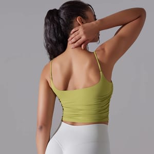 Reversible Brocade Sports Bra Tank Top for Yoga and Fitness