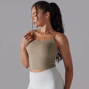 Reversible Brocade Sports Bra Tank Top for Yoga and Fitness