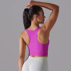 One-Piece Padded Sports Bra Vest for Workout and Fitness