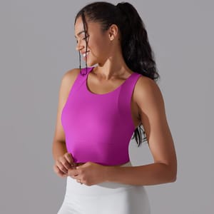 One-Piece Padded Sports Bra Vest for Workout and Fitness